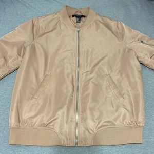 beige/tan bomber jacket